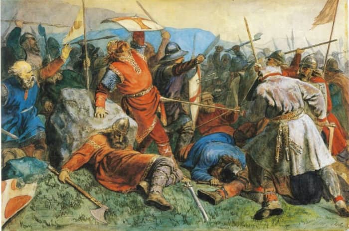 Harald's story begins at Stiklestad when his half-brother Olaf fell after trying to shove Christianity down the throats of unwilling subjects as his namesake Olaf Tryggvason had done thirty years earlier