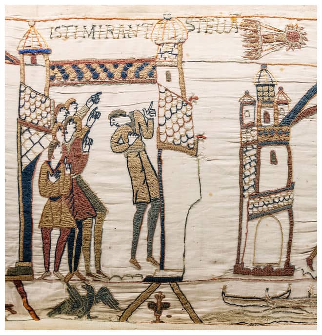 Also according to Odo's commissioned Bayeux Tapestry, the sighting of the 'Long-tail'd star', traditionally an omen of ill luck read differently across the Channel