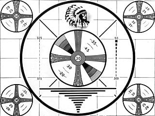 Test pattern that displayed on the TV screen when stations went off the air. No 24 hr. TV back then.