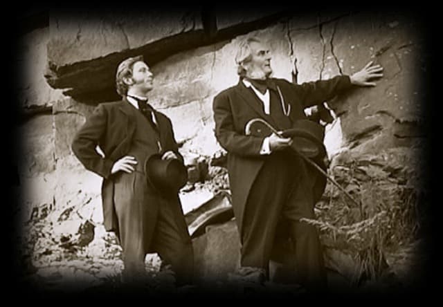 John Marley and John Vaughan find an outcrop of ironstone above Lazenby Bank