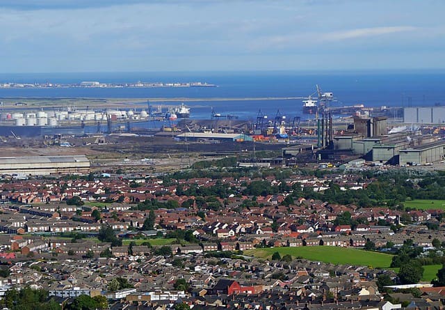 ...Teesmouth, Tees Bay and the North Sea - seen from the site of a Roman beacon and many years later a Napoleonic War era beacon tower (demolished) that made way for the present 'Nab'