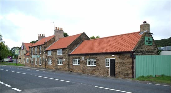The Cross Keys Inn near Upsall on the A171 Guisborough-Nunthorpe road - the original trackbed ran behind here and earthworks are still very visible