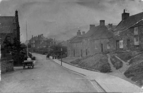 Old Eston - Church Lane and the Wesleyan chapel at the left of the picture (see next but one picture below)