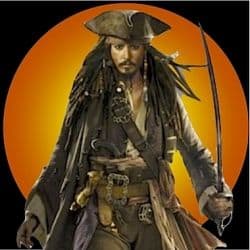 Johnny Depp as Captain Jack Sparrow Adapted from Pirates of the Caribbean: At World's End Life Size Stand-up Poster.