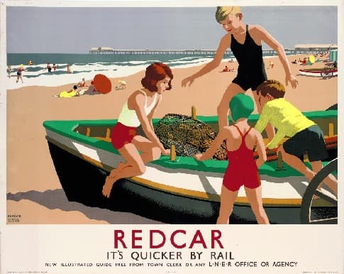 Redcar, late 1940s (happier days before everybody migrated in the late 1960s to the Costa Dorada etc on package holidays). The pier was still there at least, before the German steamer ran aground - lasted all through WWII and they got it in the end!