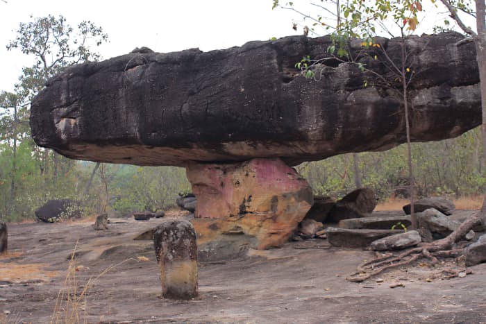 One of the glacial boulders in Phu Phrabat, featured below. Perhaps no others are perched quite so precariously on a natural pedestal as this remarkable edifice