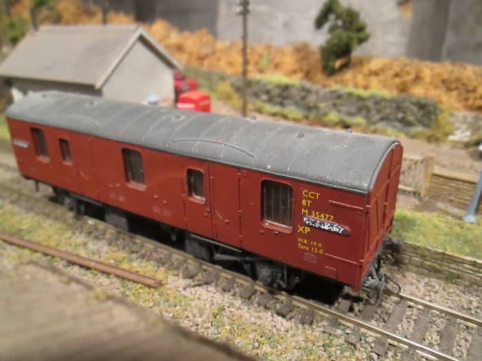 Ex-LMS 4-wheeled CCT, also used latterly as GUV or on Parcels workings (probably on mail order traffic - the large mail order houses were based in the North), Lima again