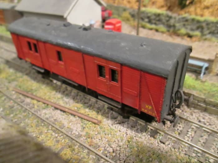 Parkside kit of Southern four-wheeled BV Utility Van in 1948 BR livery. Later in BR days the Southern Region reverted to green livery to match their passenger stock