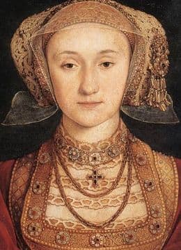 Anne of Cleves, portrait by Hans Holbein. Henry agreed to marry Anne on the basis of this portrait, which apparently flattered the lady somewhat.