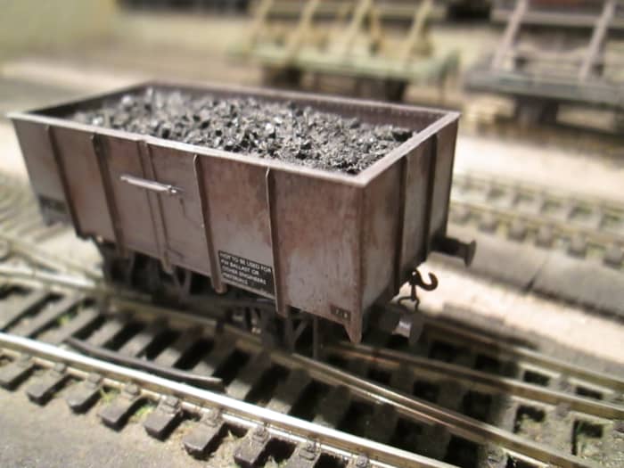 'Cupboard' door mineral wagon, one of many built in Britain for SNCF and returned. They weren't as good as the end tippers with 'chute' doors on either side (as above) and were eventually taken out of mineral traffic