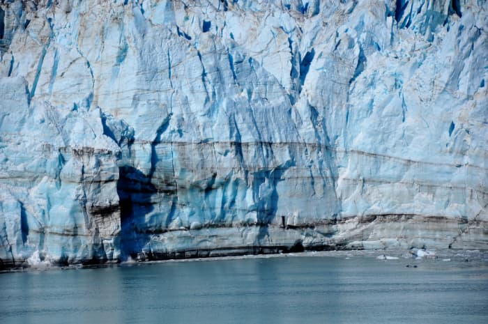 Margerie Glacier, a 21-mile long glacier, in Glacier Bay, Alaska.