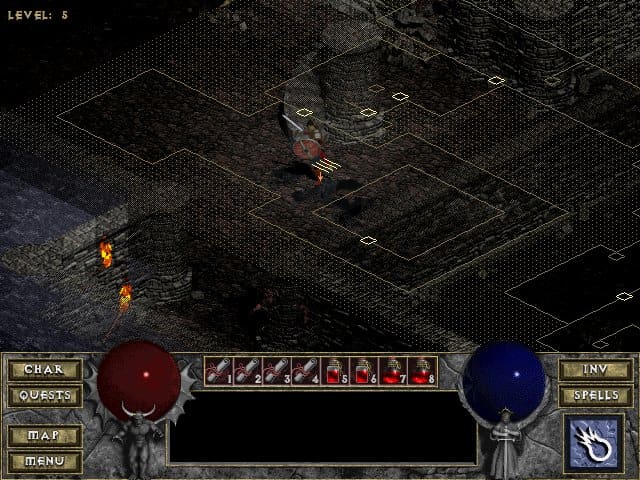 Diablo's auto-mapper (ALT). You can use the arrow keys to move the map around to see areas that are not shown.