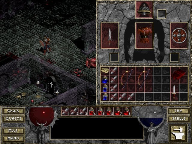 Diablo doesn't give you a lot of room to store loot, so managing your inventory plays a significant role in the game. You can't carry everything you'd like to.