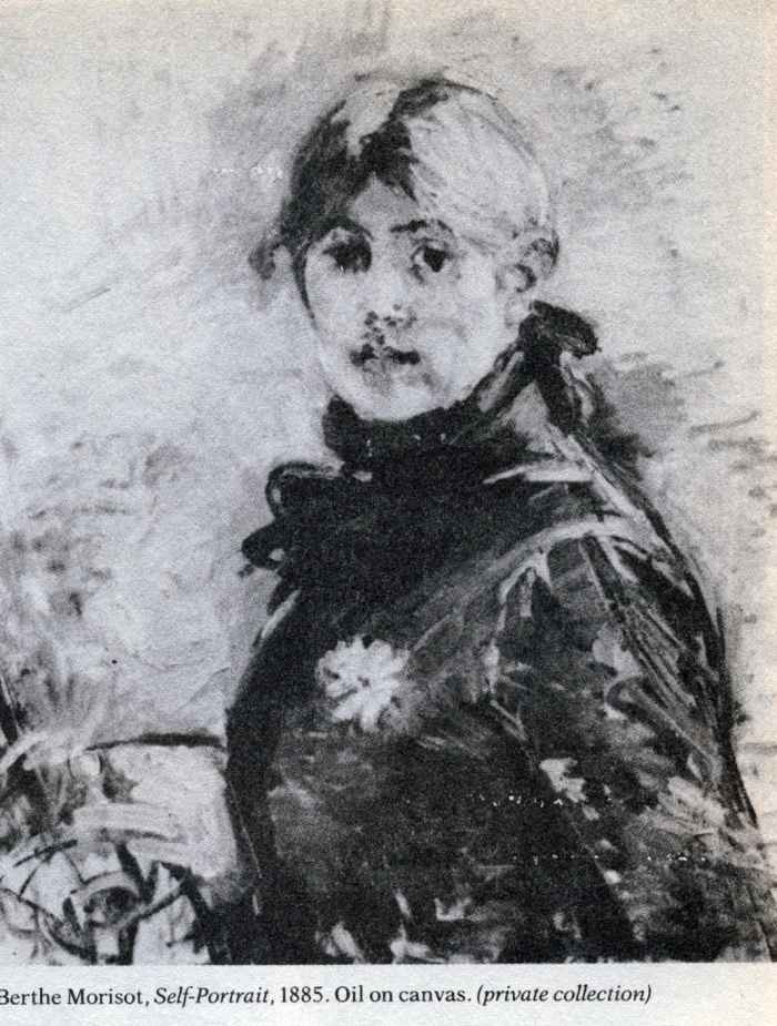 "Self-Portrait," by Berthe Morisot, 1885, oil on canvas, private collection.