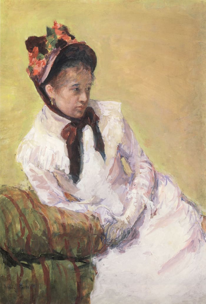 "Self-Portrait," by Mary Cassatt, 1878, gouche on paper. Metropolitan Museum of Art, New York.