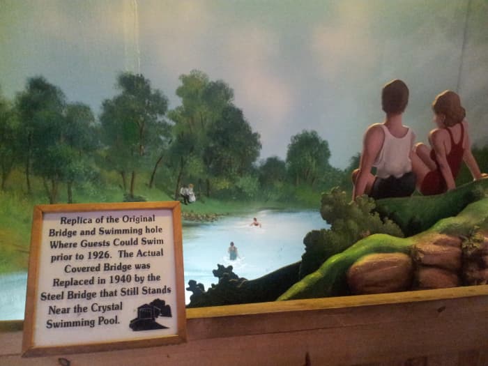 Visitors to the park used to swim in the creeks. Today, people swim in the Crystal Pool at Knoebels.