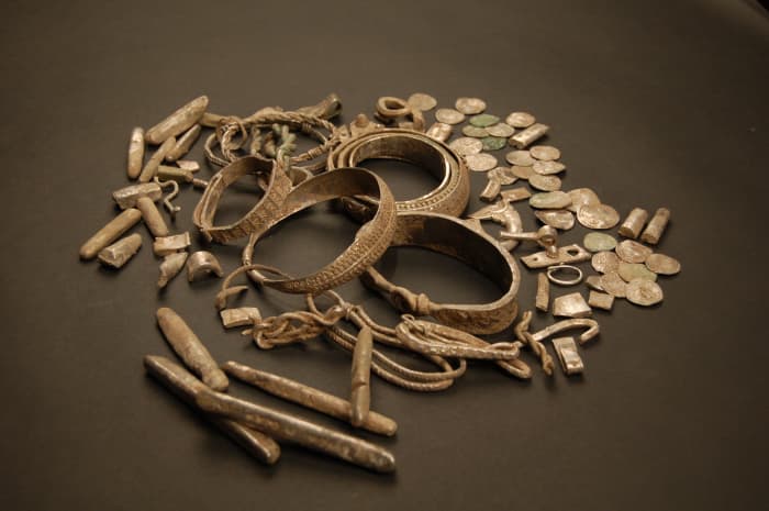 The Silverdale hoard, Viking treasure found near Lancaster in the north-west of England