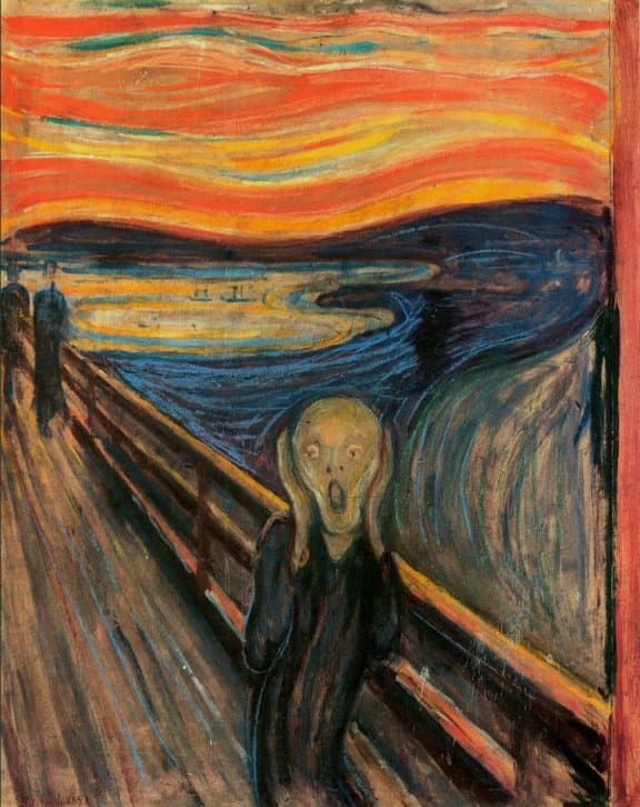 If The Scream was to be captured in the medium of motion art or video, the strong swirls and broiling misc en scene of the work would engulf the audience in a tornado.