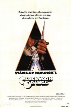 A Clockwork Orange (1971) Directed by: Stanley Kubrick Starring: Malcolm McDowell, Patrick Magee, Michael Bates