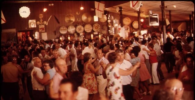 Polka dancing at the Gibbon Ballroom in Gibbon, Minnesota, Circa 1975