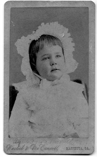 Alonsita Eliza White in 1884. Born four months after the death of her father, Alonsita Eliza White was the first of the three daughters of Alice McLellan Birney, and the only child of Alice McLellan and her first husband, Alonzo J. White Jr.
