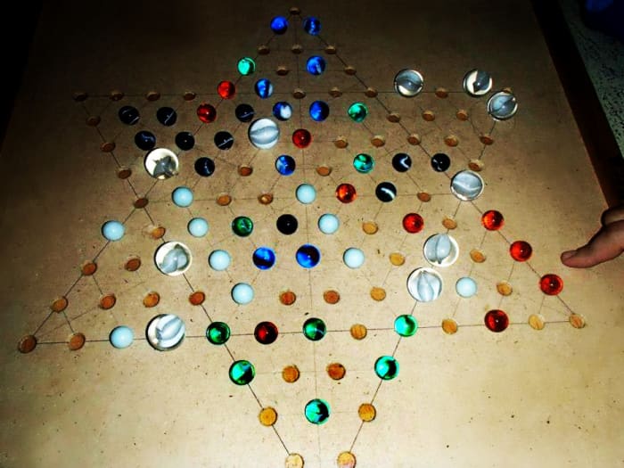 Chinese Checkers board made from Melamine backing. Photo Credit: Missy Mabugat-Torralba