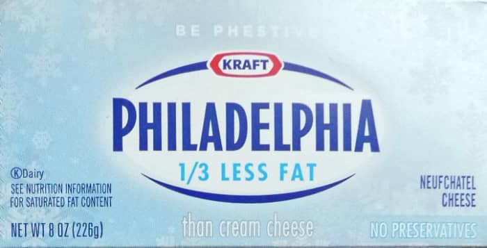 If you're watching fat calories, try using a reduced fat cream cheese. It tastes just as yummy.