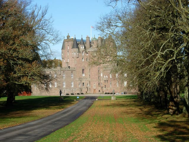 Glamis Castle - approach up the main driveway
