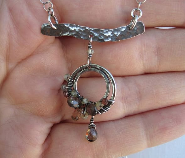 The texture on these sterling silver pieces is produced by the technique known as hammering, and it is personally one of my favorite jewelry making styles.