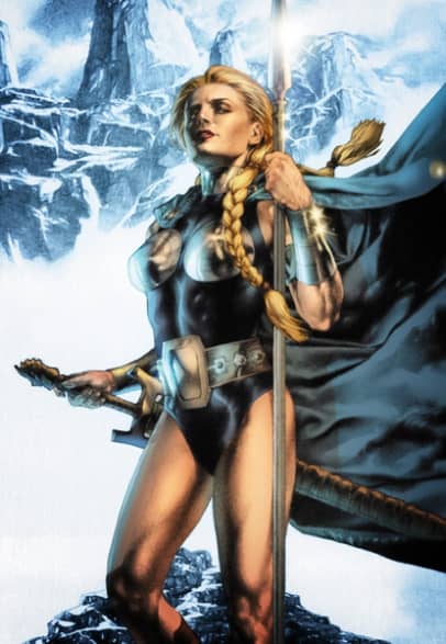 And who's to say the goddess wouldn't have looked like this? They had to get the punters in, didn't they? What red-blooded Viking wouldn't have been overjoyed to see some frump come to take him to Valhol?