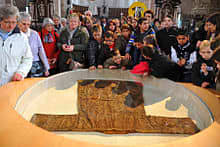 The robe of Jesus in Tier was displayed last year and some 700,000 believers came to see it. They claim to have experienced miracles because of it.