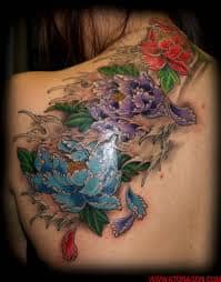 Peony tattoo designs can be associated to Pacific themed tattoo designs. The Peony is a symbolic flower in China and Japan.