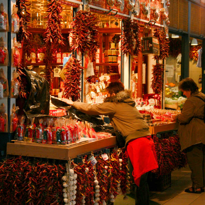 Paprika vendor in Budapest, Hungary