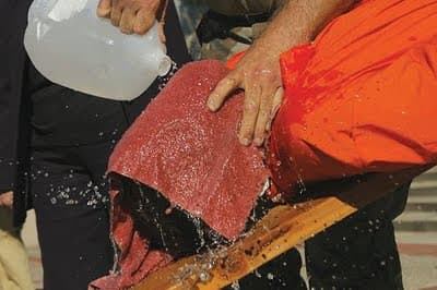 Waterboarding takes the person to the very point of drowning, whereupon he is revived and the process repeated.