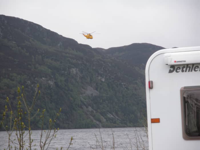 Helicopters and jets passing overhead occasionally break the sound of the lapping water.