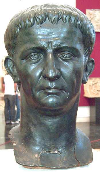 The Roman Emperor Claudius (Reigned AD41-54), who launched the first successful Roman invasion of Britain.