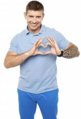All men may not be as expressive as the sweet guy in this photograph, but that shouldn't be mistaken as a lack of love.
