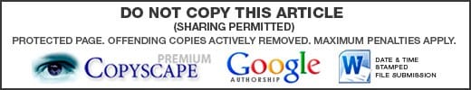 If you see this article anywhere on the web, please leave a comment with the name and URL of the website. Thank you.