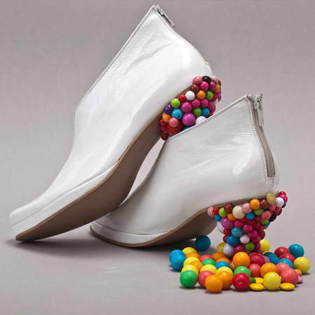 These shoes are a great way to get free candy – simply Superglue existing lollies and stand in a bowl of sweets at the next birthday party.