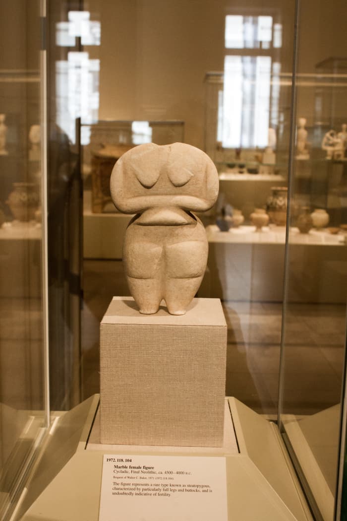 The famous "Venus of Willendorf" statue depicts the Earth Mother and the ideal female form- fertile, sexual and life creating.