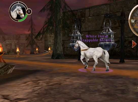 White horse in Sinskaald Rift at Dompeii Ruins.