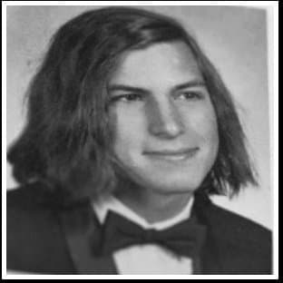 Steve Jobs -1972 yearbook pix - high school senior at Homestead High School in Cupertino, California
