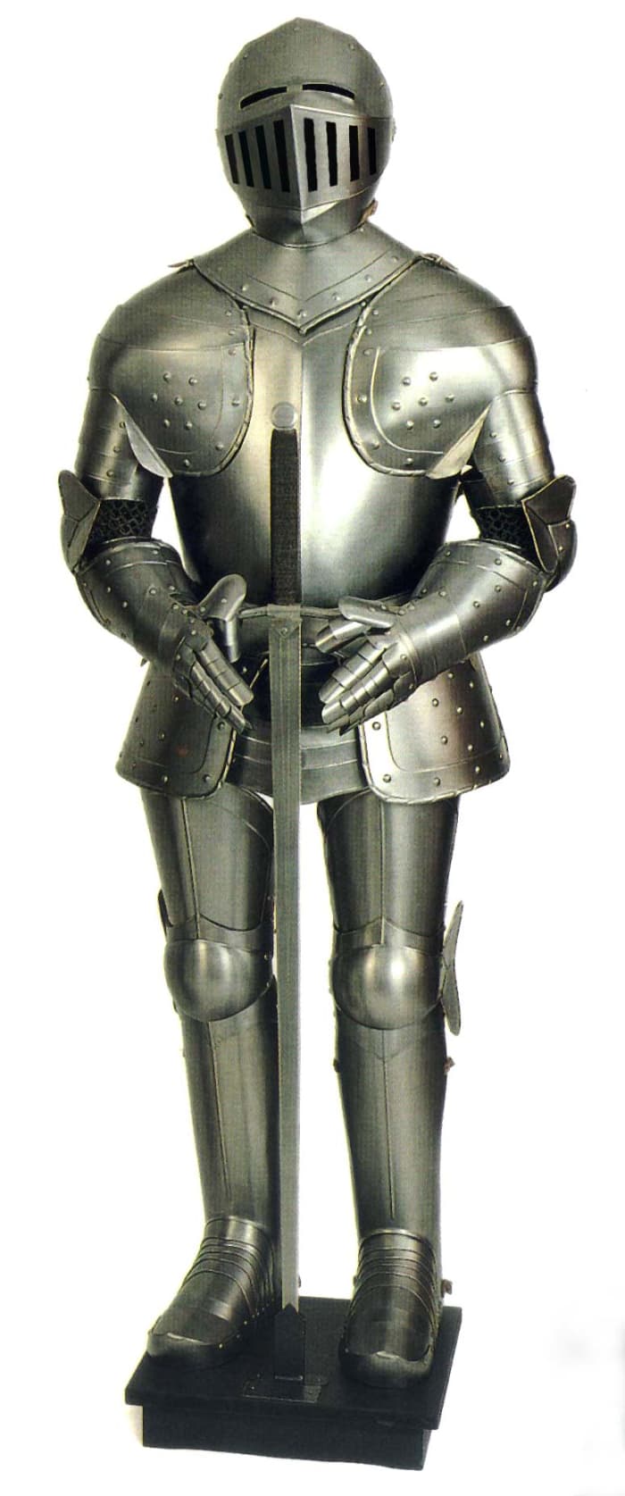 The knight fight wearing medieval amour