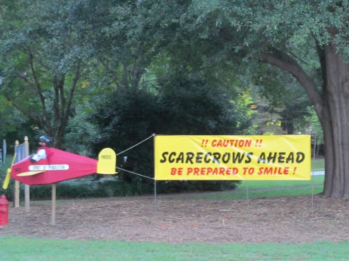 Pete really has a talent for making Scarecrows and we all anxiously await to see what he has in store for us this year.
