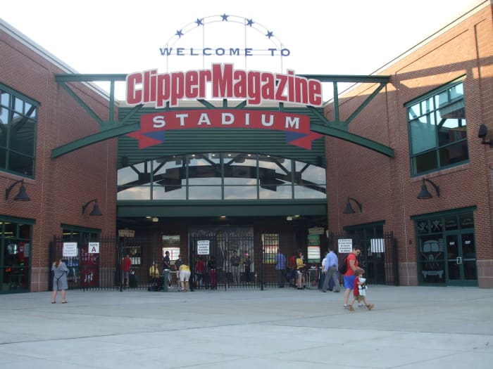 Entrance to the Clipper Stadium, home field of the Lancaster Barnstormers minor league baseball team.