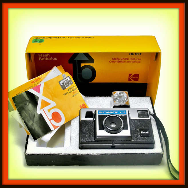 The Kodak Instamatic X-15 Camera requires no batteries, no focusing or other setting. It offers instant, effortless picture taking by sunlight or with the new four bulb, sell-powered Magicube, Type X.