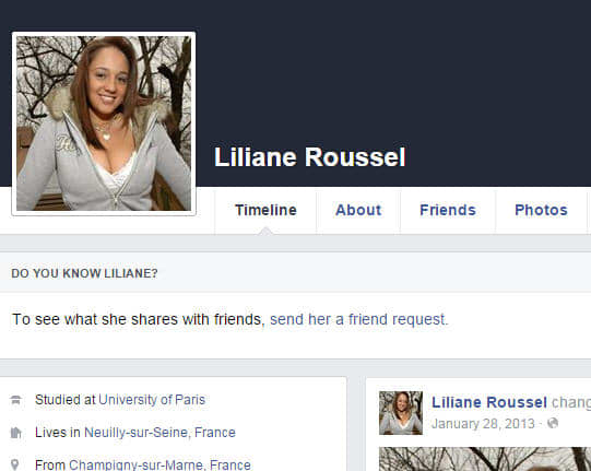 This is also Chelsea Boamah using a different name on FB. But the photo is Nikki Sims, a well known model.