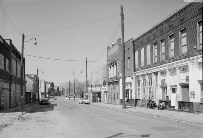 This 1974 photo of Beale Street was taken six years before the renovation of Beale Street began in 1980.