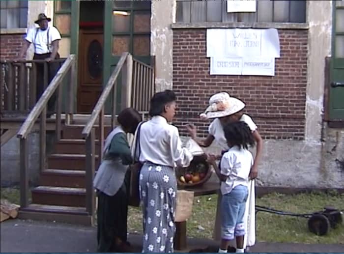 Take Me Back to Beale (Book I) shows shoppers on Beale Street in a 1936 setting.