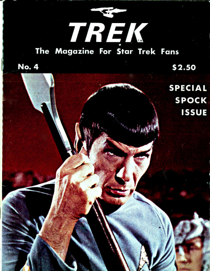 Trek #4, The Magazine for Star Trek Fans, Special Spock Issue. Printed March 1976, by G.B. Love and Walter Irwin at 5600 North Freeway, Number 341, Houston, Texas, 77022.